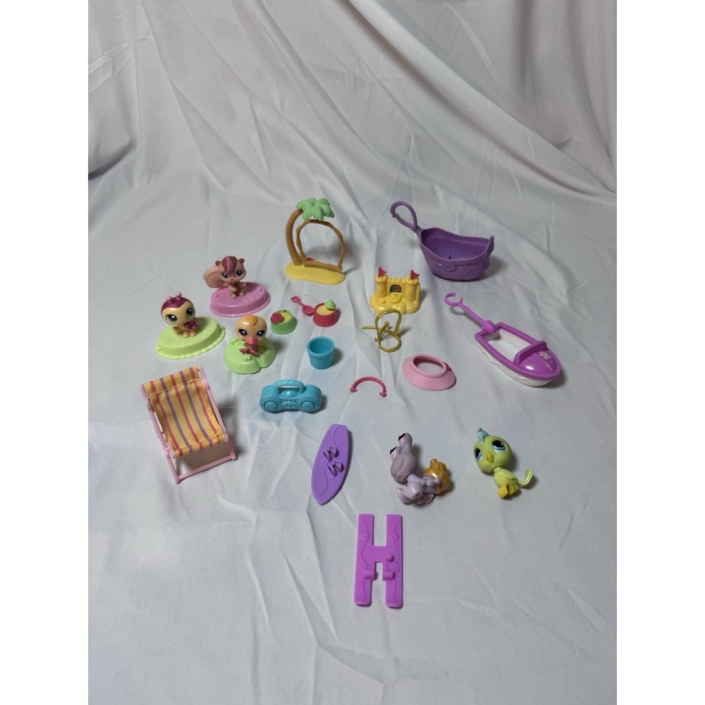 Littlest Pet Shop LPS Mixed Lot McDonalds Happy Meal Figures Beach Parrot Hermit